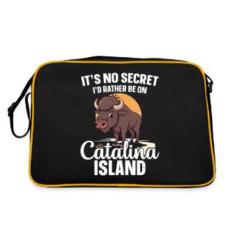 It's no secret that I prefer to stay on - Retro Bag - black/gold - Back