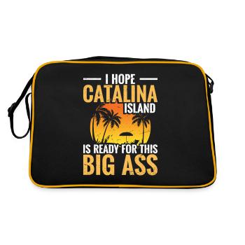 J’espère que l’île de Catalina est prête pour cela - Sac Retro - noir/or - Dos
