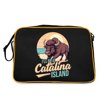 I'll be on Catalina Island - Retro Bag - black/gold - Back