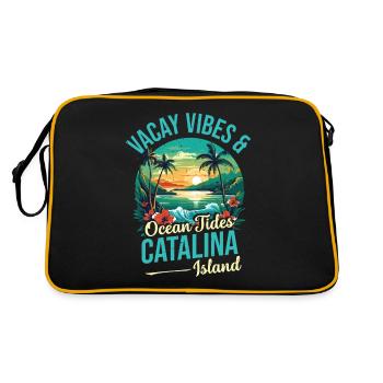Vacay Vibes & Occanes -Marées Île de Catalina - Sac Retro - noir/or - Dos