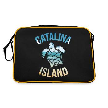Catalina Island California Est 1542 Tortoise - Retro Bag - black/gold - Back