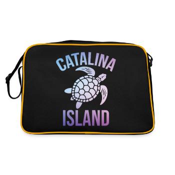 Catalina Island California Est 1542 Tortoise - Retro Bag - black/gold - Back