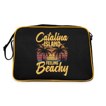 Catalina Island feels beachy - Retro Bag - black/gold - Back