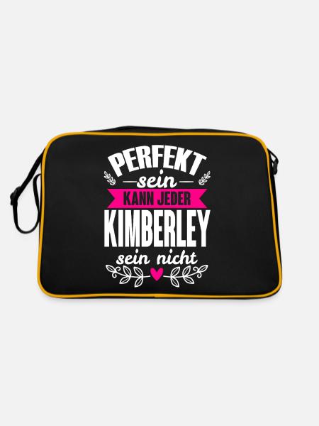 Kimberley -Perfekt Sein Kann Jeder Kimberley Nicht - Retro Tasche - Schwarz/Gold - Hinten