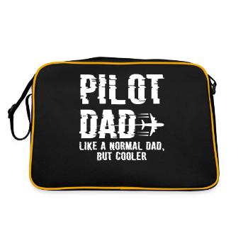 Airplane Dad Pilot Dad Gift Flying & Model - Retro Bag - black/gold - Back