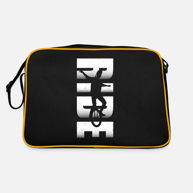 Ride This guy loves unicycles Retro Bag
