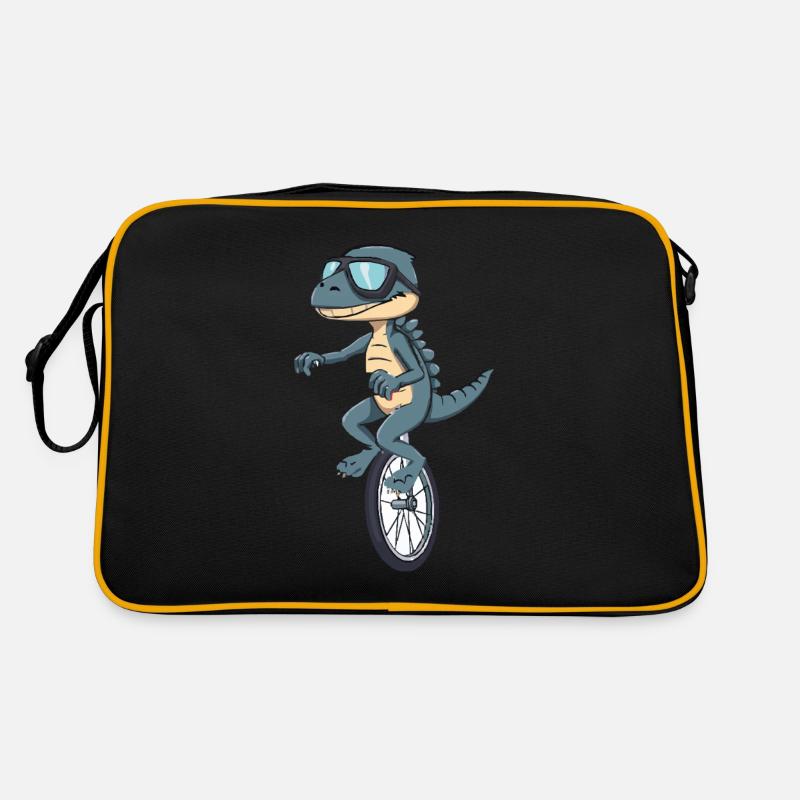 Dieser Typ Liebt Unicycles Dino Retro Tasche