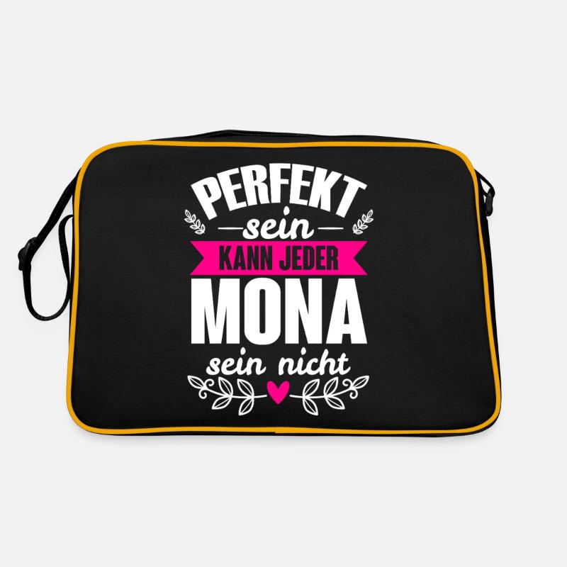 Mona - Perfekt Sein Kann Jeder Mona Sein Nicht Retro Tasche