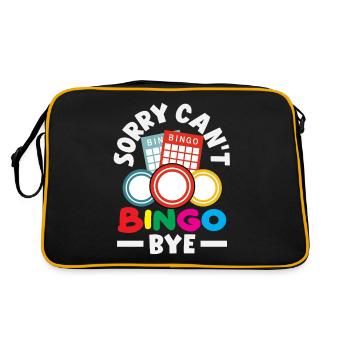 Désolé, je ne peux pas Bingo Bye Fun pour la soirée bingo - Sac Retro - noir/or - Dos