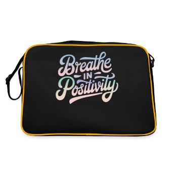 Positivity Inspirational - Retro Bag - black/gold - Back