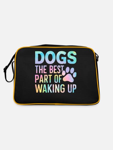 Cadeaux de grand-mère pour chien - Sac Retro - noir/or - Dos