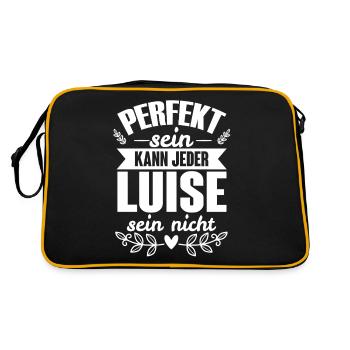 Luise - Perfekt Sein Kann Jeder Luise Sein Nicht - Retro Tasche - Schwarz/Gold - Hinten