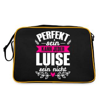 Luise - Perfekt Sein Kann Jeder Luise Sein Nicht - Retro Tasche - Schwarz/Gold - Hinten