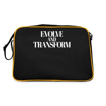 Citation inspirante : Évoluer et - Sac Retro - noir/or - Dos