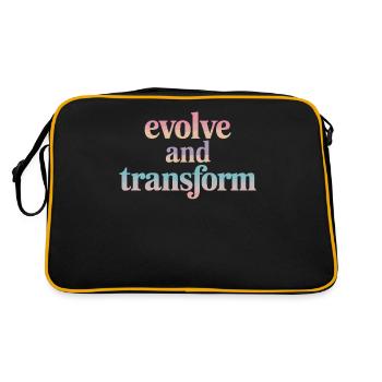 Evolve And Transform Inspiring Spirituality - Retro Bag - black/gold - Back