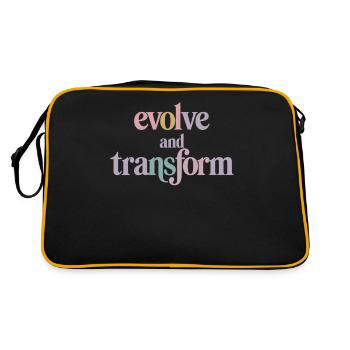 Evolve And Transform Inspirational - Retro Bag - black/gold - Back