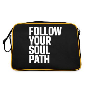 Follow Your Soul Path Inspirational - Retro Bag - black/gold - Back