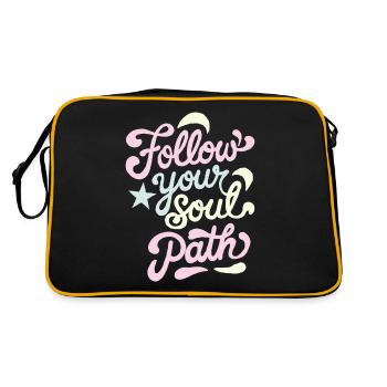 Citation inspirée de Follow Your Soul Path - Sac Retro - noir/or - Dos