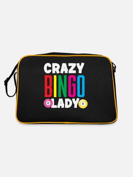 Crazy Bingo Lady Perfect Fun - Retro Bag - black/gold - Back