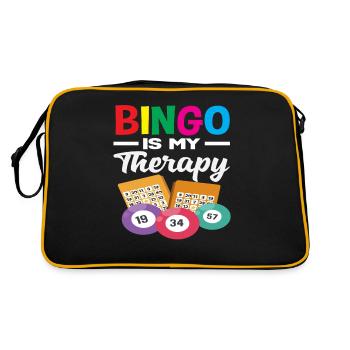 Bingo is my therapy for game nights - Retro Bag - black/gold - Back