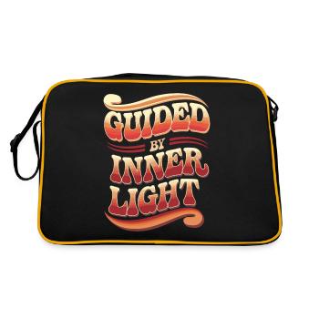 Inspiré par la Lumière Intérieure Citation Spirituelle - Sac Retro - noir/or - Dos