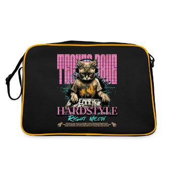 Cat DJ Hardstyle Right Meow - Retro Bag - black/gold - Back