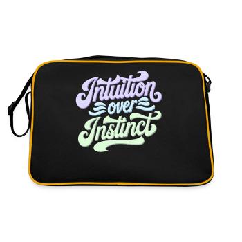 L’intuition plutôt que l’instinct Inspirant - Sac Retro - noir/or - Dos