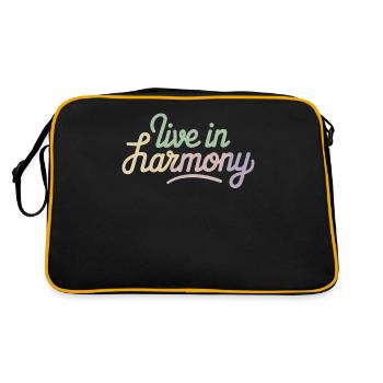 Live In Harmony Inspirational - Retro Bag - black/gold - Back