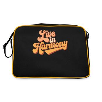 Live In Harmony Inspires Spirituality - Retro Bag - black/gold - Back