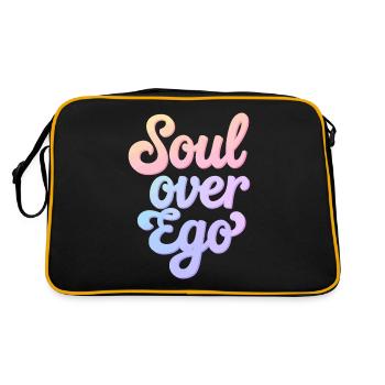 Soul Over Ego Inspirational Spirituality Quotes - Retro Bag - black/gold - Back