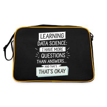 Learn Data Science: More Questions Than Answers - Retro Bag - black/gold - Back