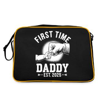 Première fois Papa Est. 2025 Pride - Sac Retro - noir/or - Dos