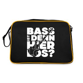 Il y a de l’achigan ici ? - Conception musicale amusante - Sac Retro - noir/or - Dos