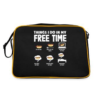 Hot Dog Lovers Leisure Activities - Retro Bag - black/gold - Back