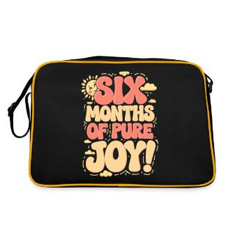 Six mois de pur bonheur Anniversaire de six mois - Sac Retro - noir/or - Dos