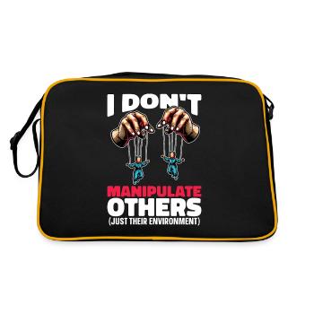 Behavioral Therapist I Don't Manipulate Therapist - Retro Bag - black/gold - Back