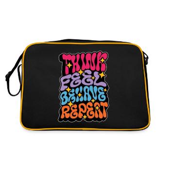 Behavioral Therapist Think Feel Behave ABA Therapy - Retro Bag - black/gold - Back