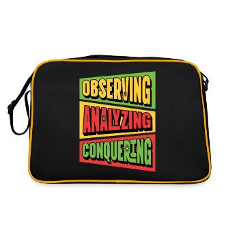 Behavioral Therapist Observing Analyzing Therapist - Retro Bag - black/gold - Back