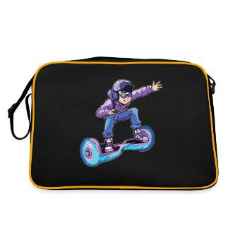 Life is better when you're hoverboard - Retro Bag - black/gold - Back