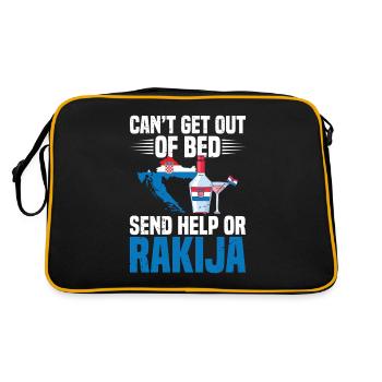 Kann Nicht Aus Dem Bett Kommen, Um Hilfe Zu - Retro Tasche - Schwarz/Gold - Hinten
