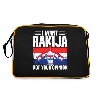 Je veux rakija, pas votre opinion - Sac Retro - noir/or - Dos