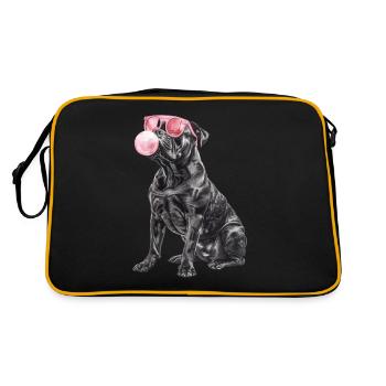 Cane Corso - Retro Tasche - Schwarz/Gold - Hinten
