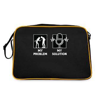 Orthophonie Mon problème Mon pictogramme Papa Maman - Sac Retro - noir/or - Dos