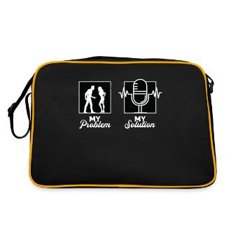 Orthophonie Mon problème Mon pictogramme Maman Papa - Sac Retro - noir/or - Dos
