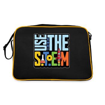 STEM Teacher Use The STEM Loves Computer Science - Retro Bag - black/gold - Back