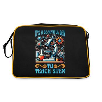 STEM Teacher It's A Beautiful Day Computer Science - Retro Bag - black/gold - Back
