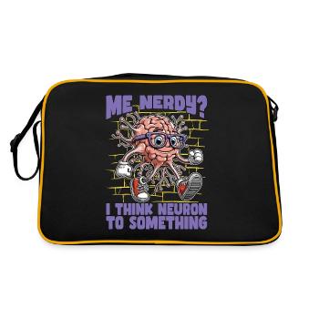 STEM Teacher Me Nerdy I Think Neuron STEM Educator - Retro Bag - black/gold - Back