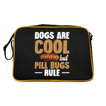Dogs are cool, but pill bugs rule - Retro Bag - black/gold - Back