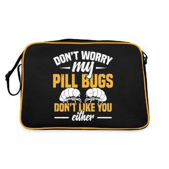 Sorgen Sie Sich Nicht, Meine Pillenwanzen Mögen - Retro Tasche - Schwarz/Gold - Hinten