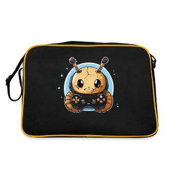 Alle Coolen Leute Züchten Winzige Dinosaurier - Retro Tasche - Schwarz/Gold - Hinten